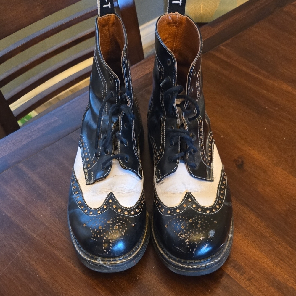 John Fluevog Black and White Men's Boots
